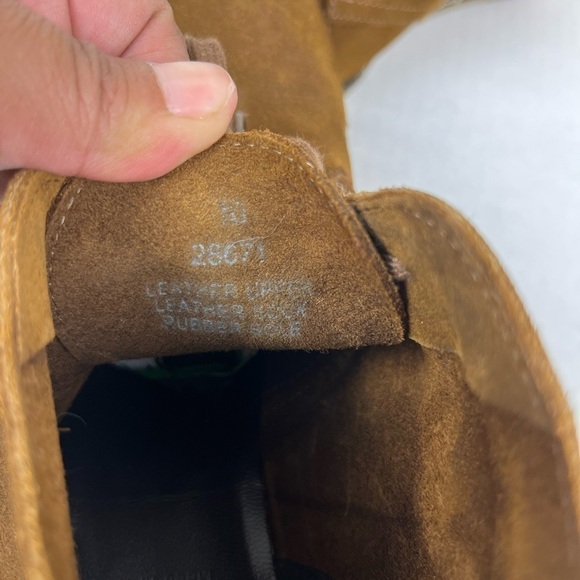 J.CREW Italian leather Lagenlook Suede Leather Platform Wedge Ankle Brown 10 - Picture 8 of 10